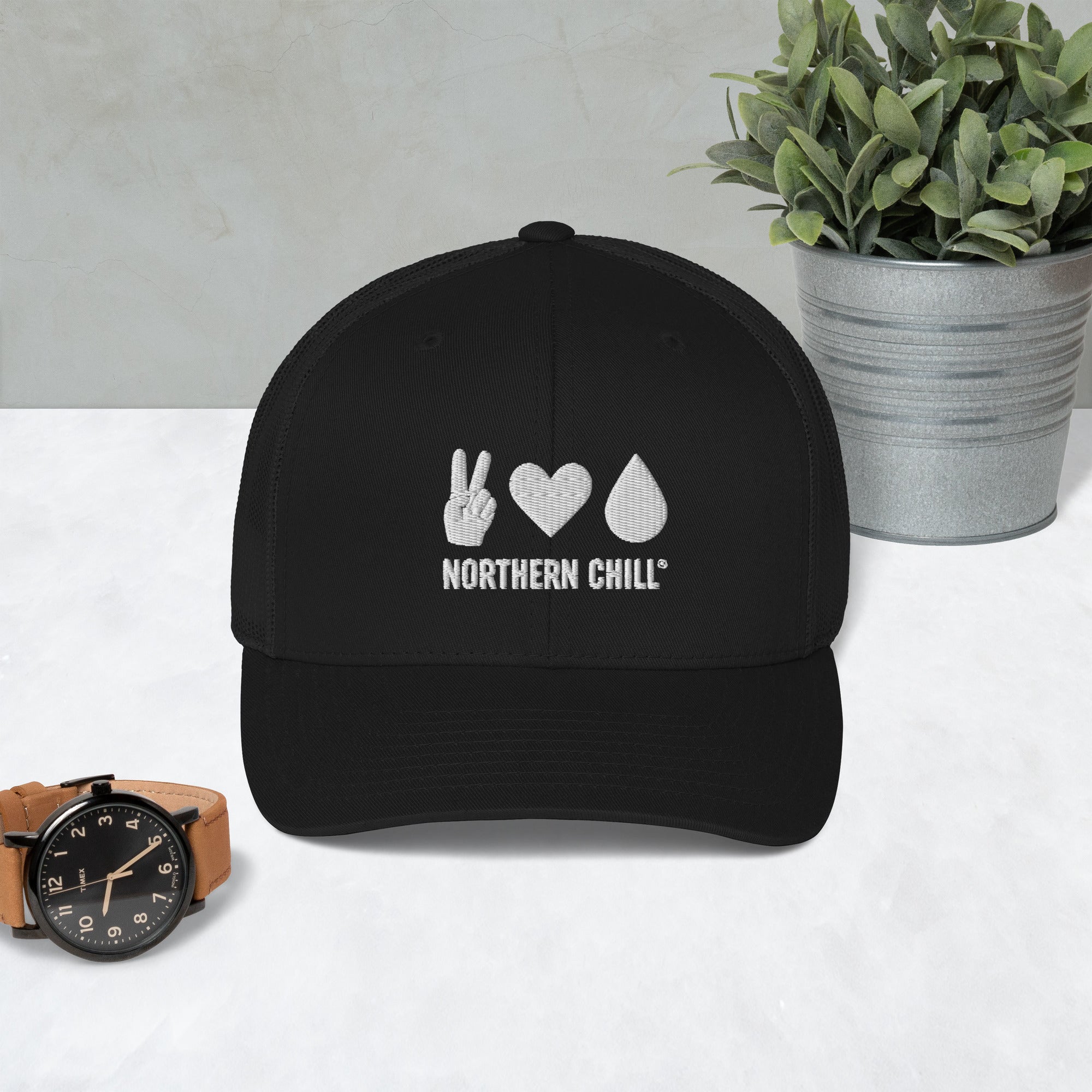 Peace Love Water Trucker Cap