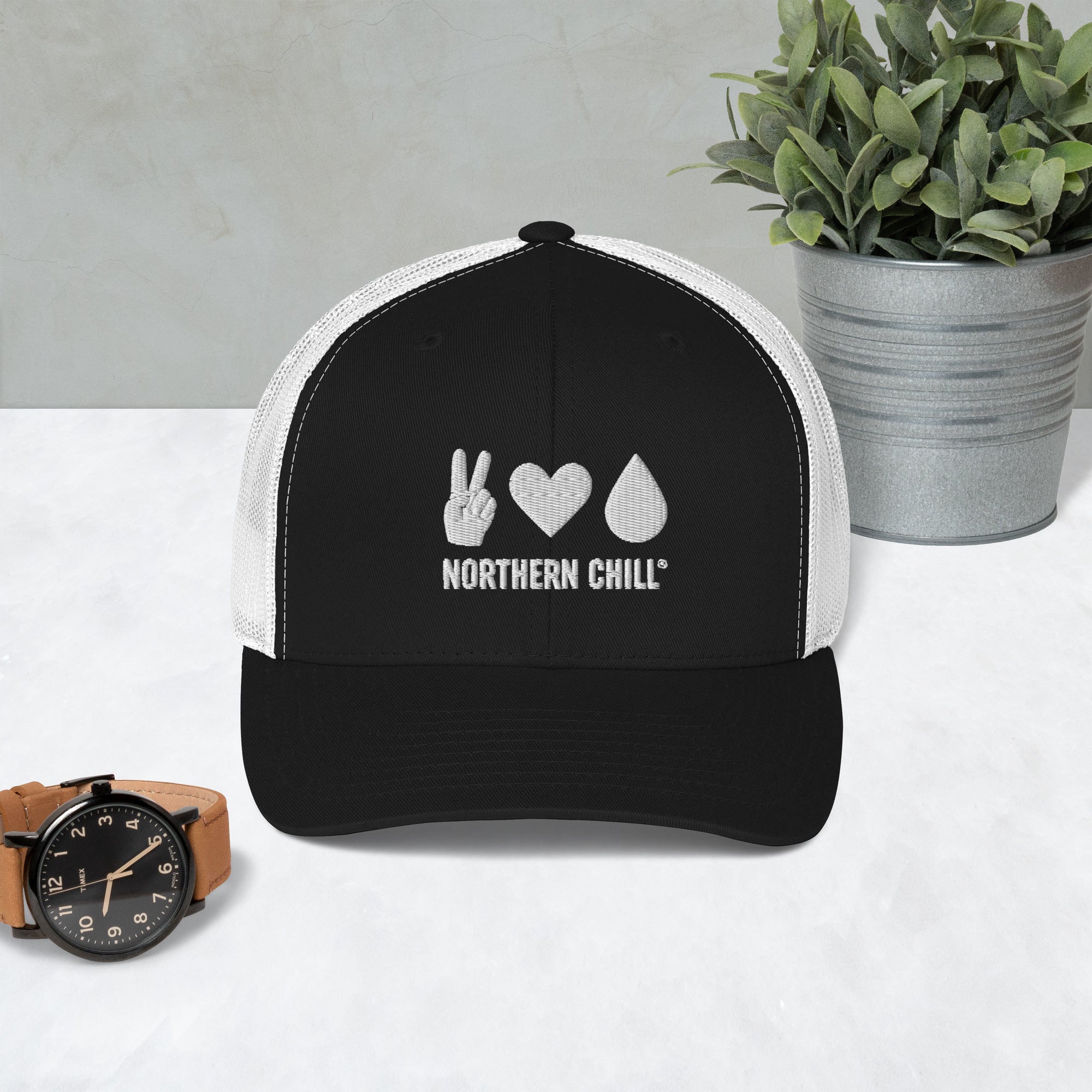 Peace Love Water Trucker Cap