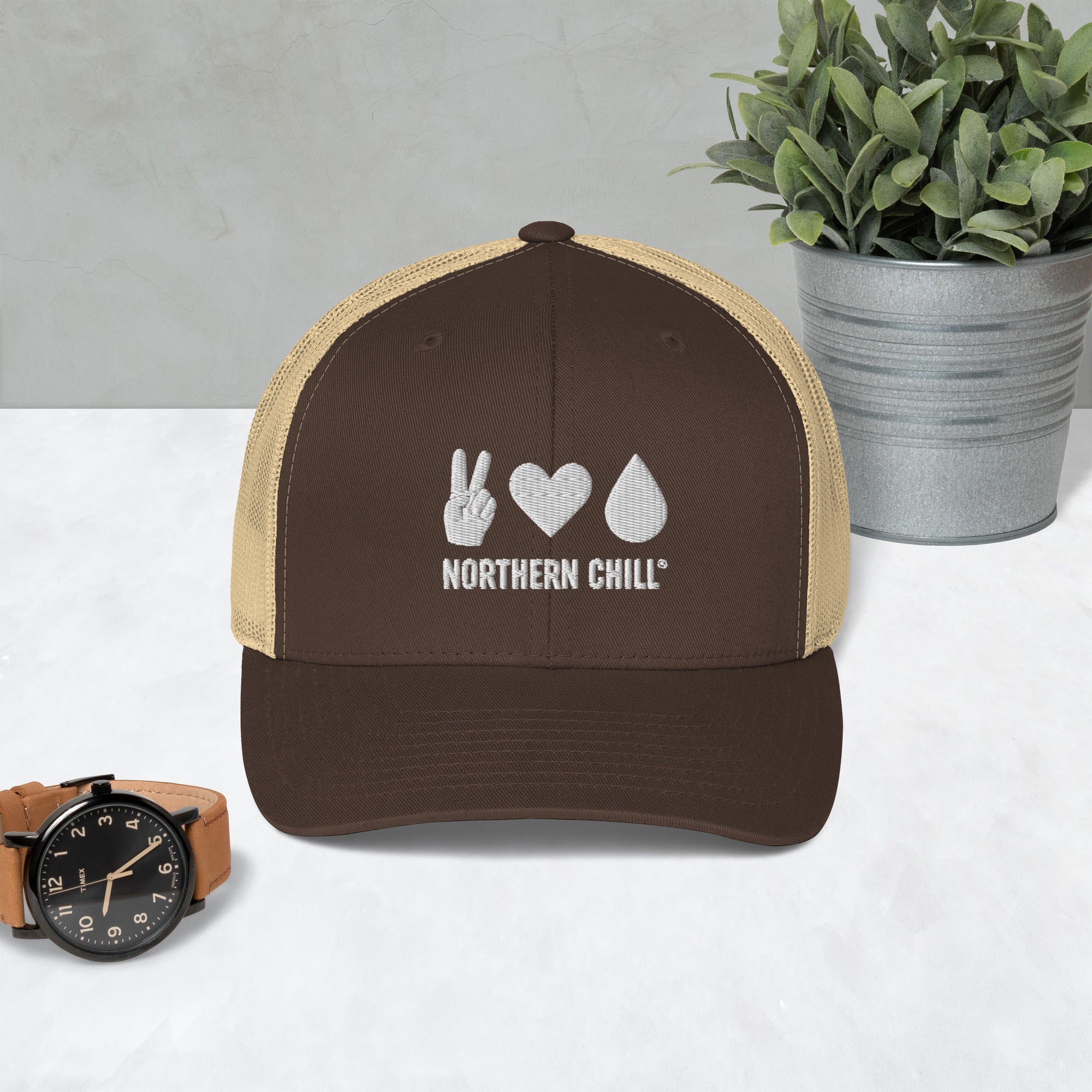 Peace Love Water Trucker Cap