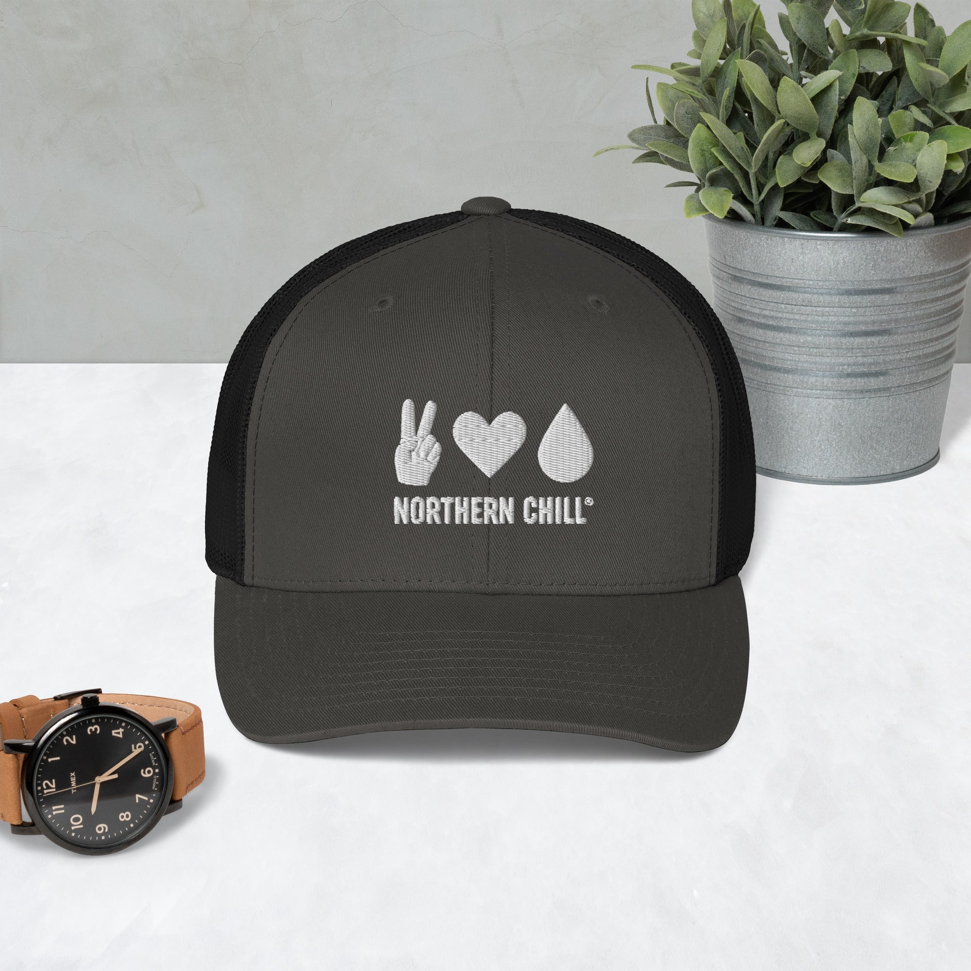 Peace Love Water Trucker Cap