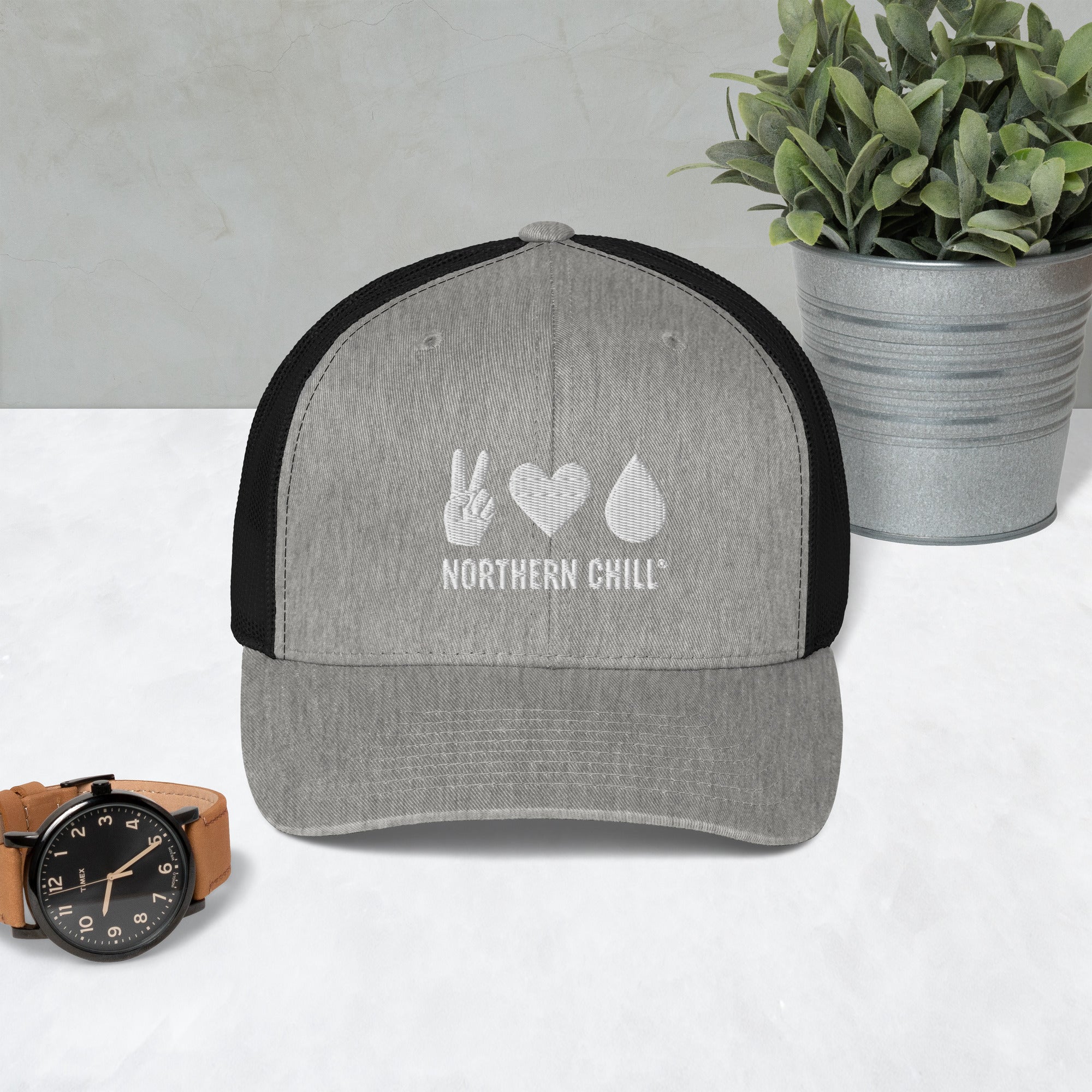 Peace Love Water Trucker Cap