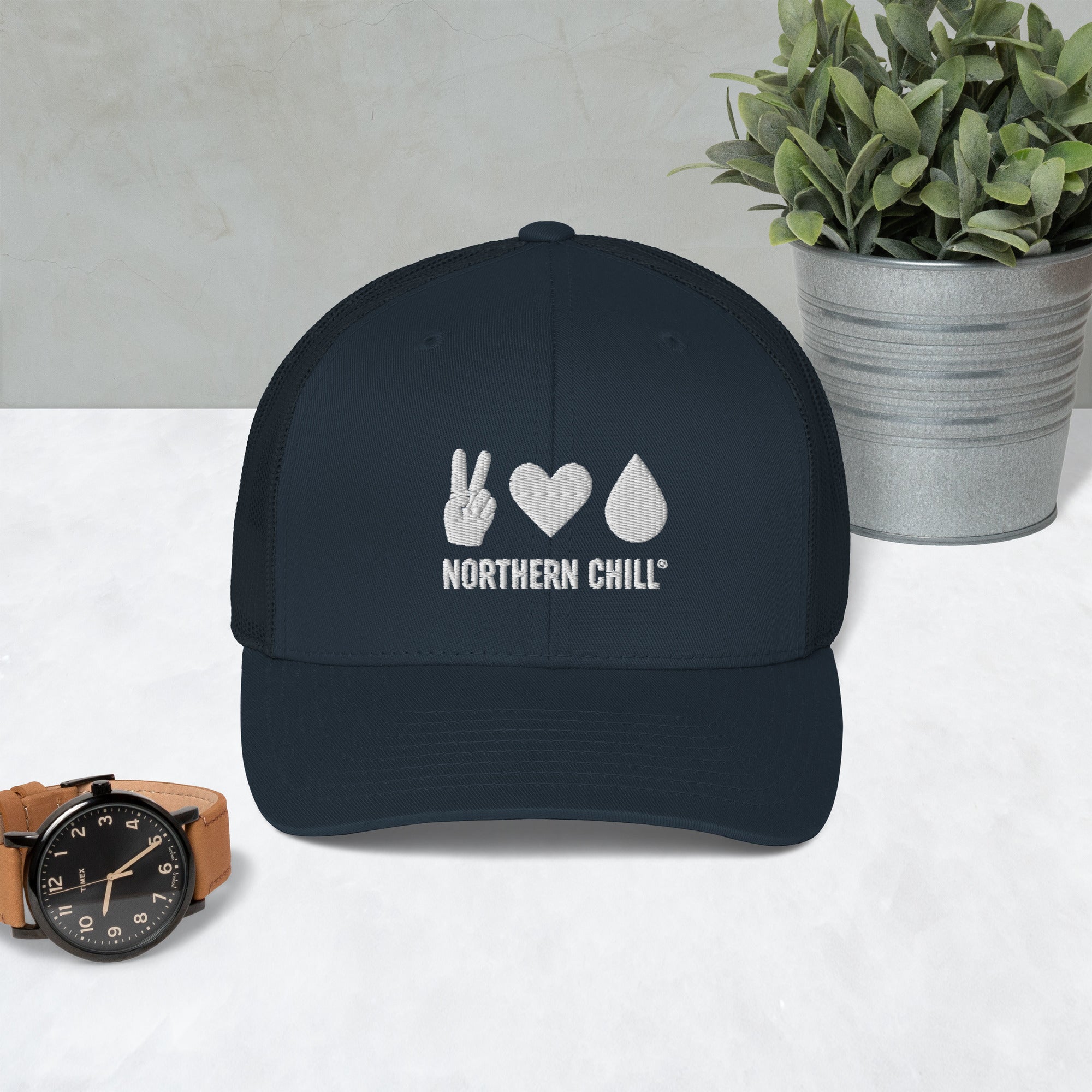 Peace Love Water Trucker Cap