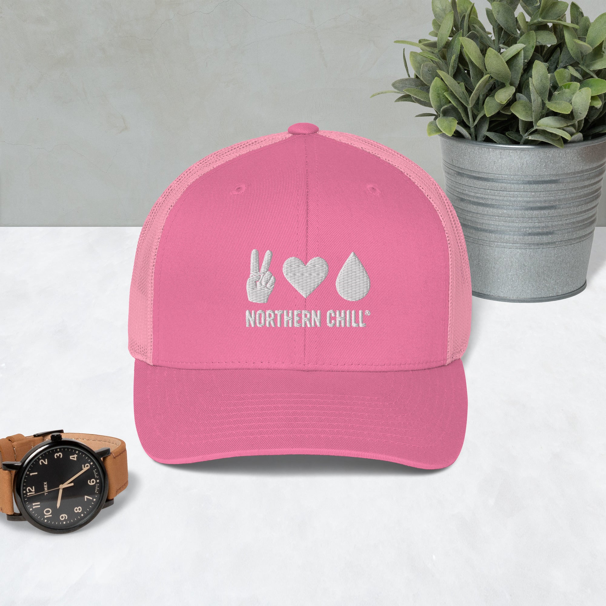 Peace Love Water Trucker Cap