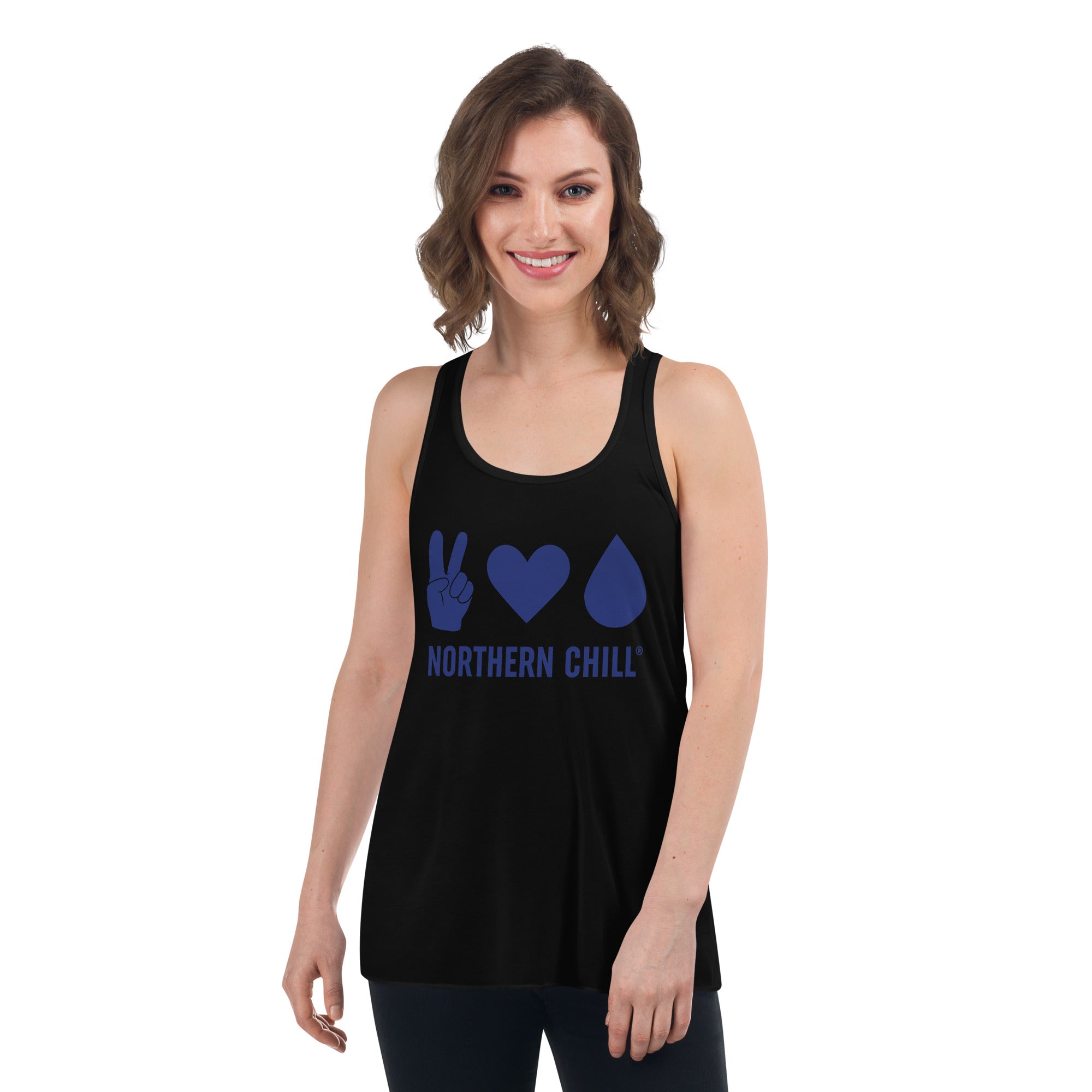Peace Love Water Women's Flowy Racerback Tank