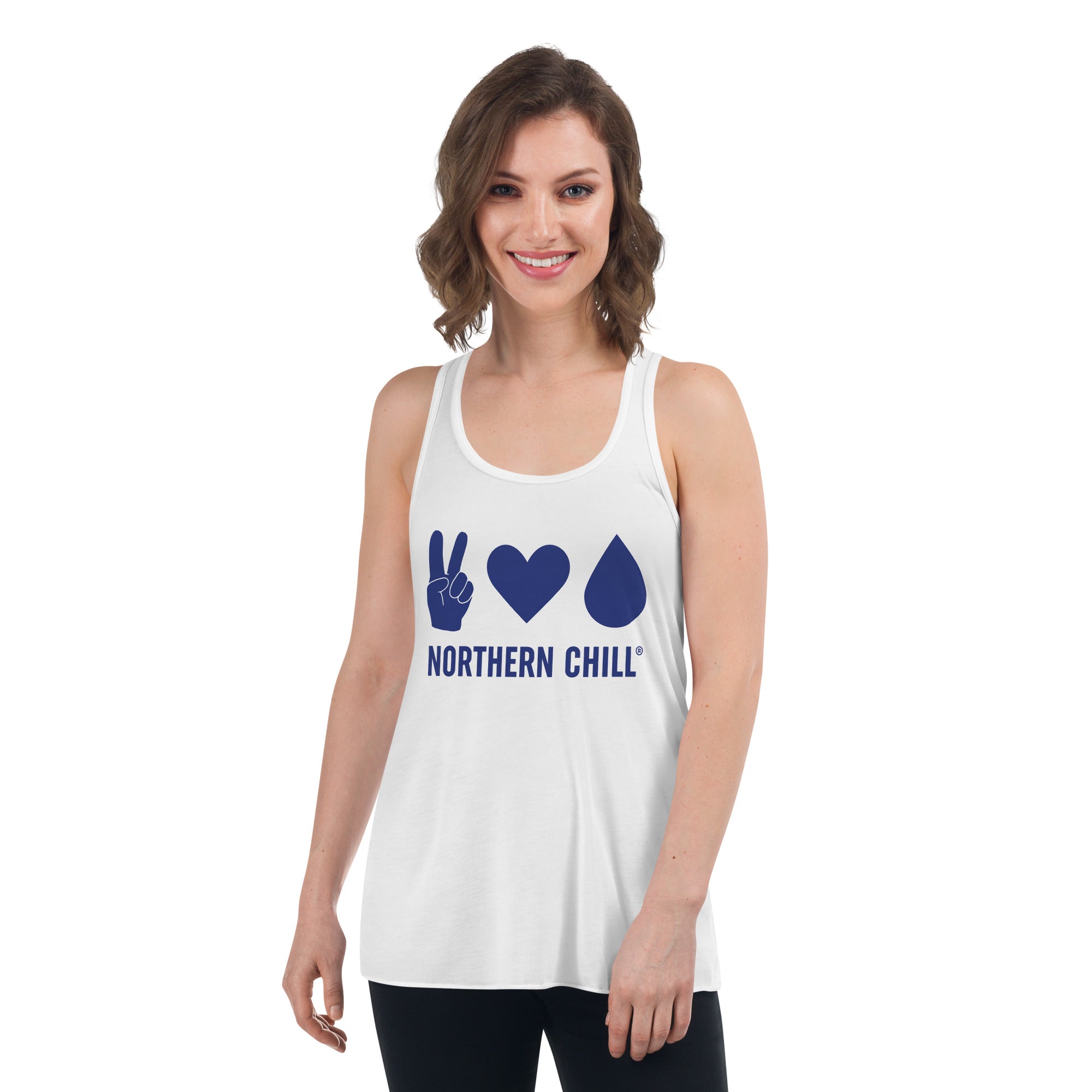 Peace Love Water Women's Flowy Racerback Tank