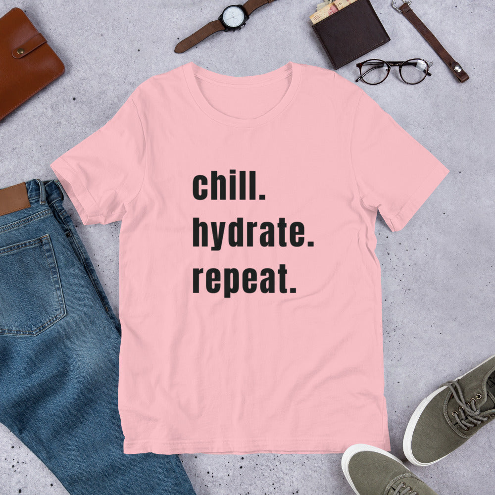 Chill Hydrate Repeat Unisex t-shirt