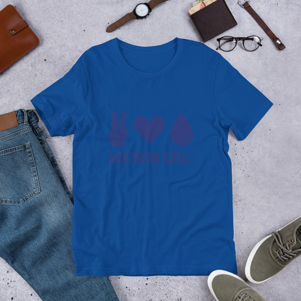 Peace Love Water Unisex t-shirt