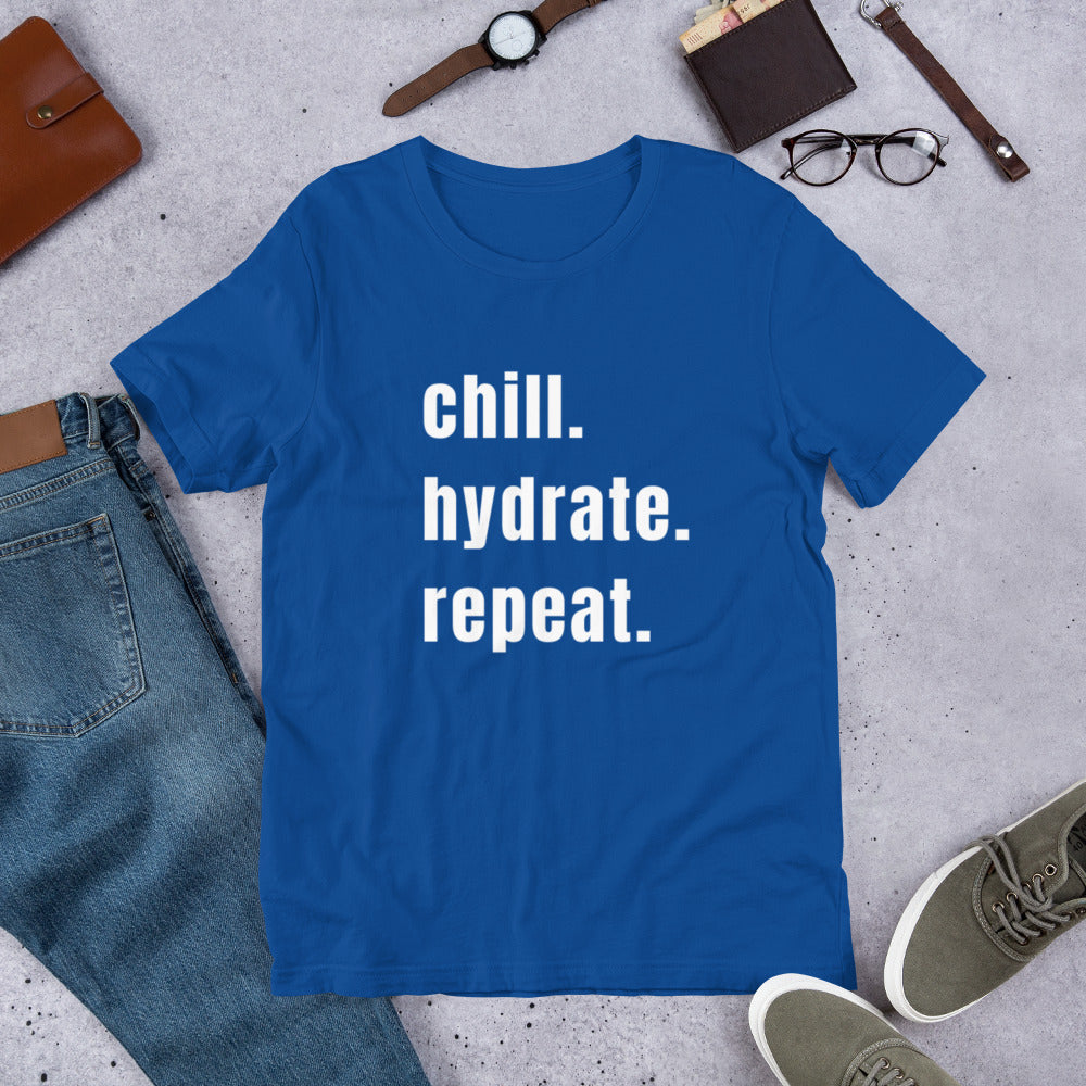 Chill Hydrate Repeat Unisex t-shirt